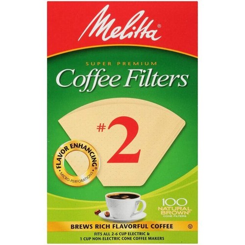Melitta natural brown - #2, cone